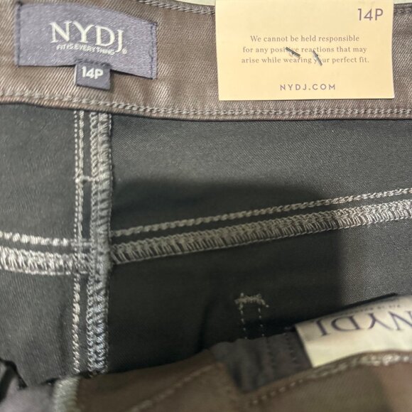 NYDJ Marilyn Straight Coffee Coated Jeans With Lift Tuck Technology 14 petite - Picture 5 of 16